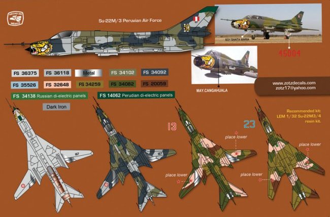 1/32 苏联/秘鲁 Su-22M3/4 装配匠战斗轰炸机